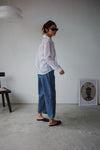 STRIPE TENCEL BLOUSE ( PRE ORDER )