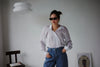 STRIPE TENCEL BLOUSE ( PRE ORDER )