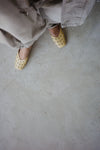 ( BEIGE / BLACK ) STUDDED MULES ( PRE ORDER )