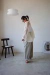 BEIGE OVERSIZED SHEER CHIFFON POCKET SHRIT *LAST 2*