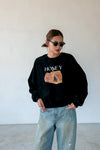 ( BLACK / OAT ) HONEY SWEATSHIRT