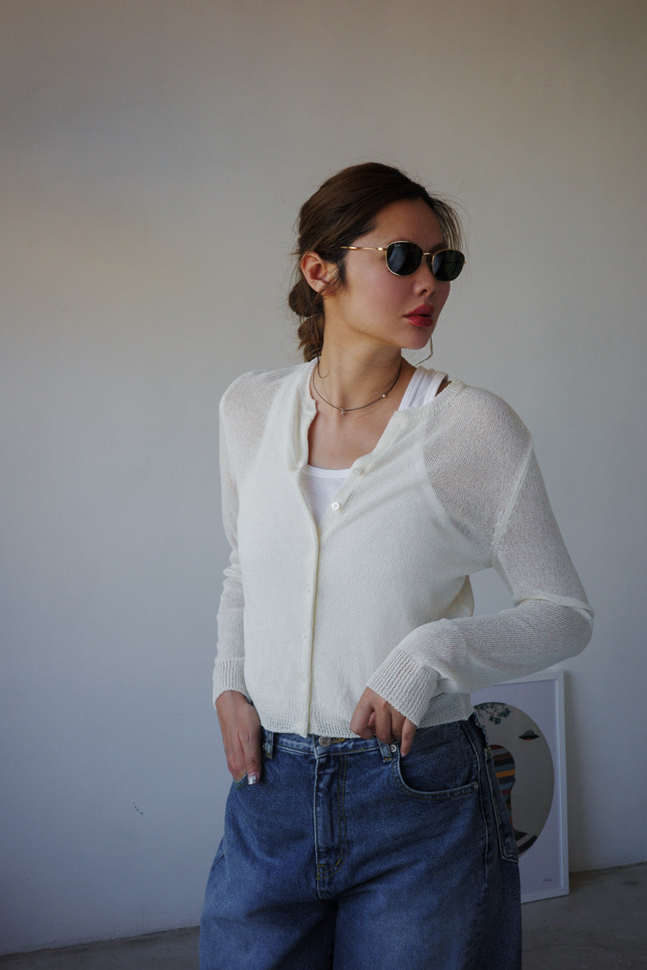 ( 3 COLOURS ) SUMMER KNIT CARDIGAN *LAST ONE*