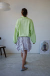 ( BLUE / GREEN ) TWO TONE HALF ZIP PARKA