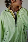 ( BLUE / GREEN ) TWO TONE HALF ZIP PARKA