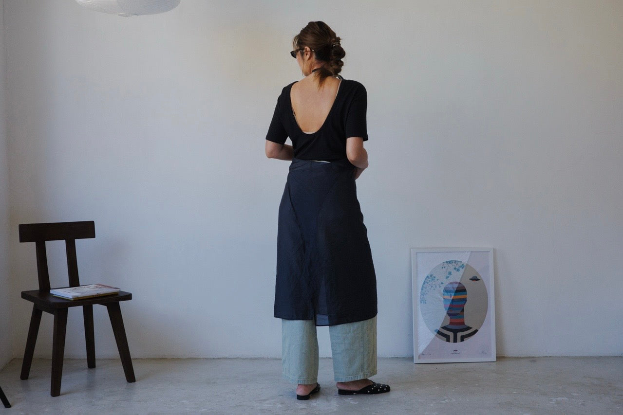 NAVY CHIFFON WRAP *LAST ONE*