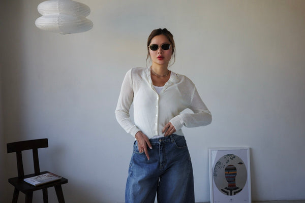 ( 3 COLOURS ) SUMMER KNIT CARDIGAN