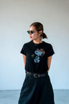 BLACK SNOOPY GIRLS TEE