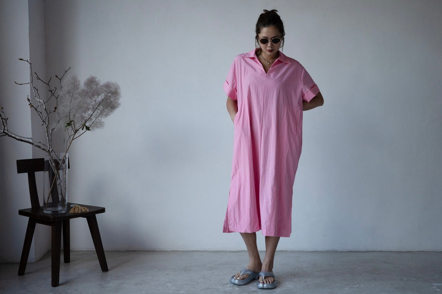 NEON PINK SUMMER  SHRIT DRESS *LAST ONE*