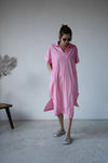 NEON PINK SUMMER  SHRIT DRESS