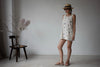 EMBROIDERY FLOWER LINEN COTTON DRESS