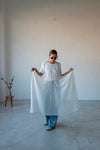 WHITE SHEER CHIFFON WRAP DRESS *LAST 2*