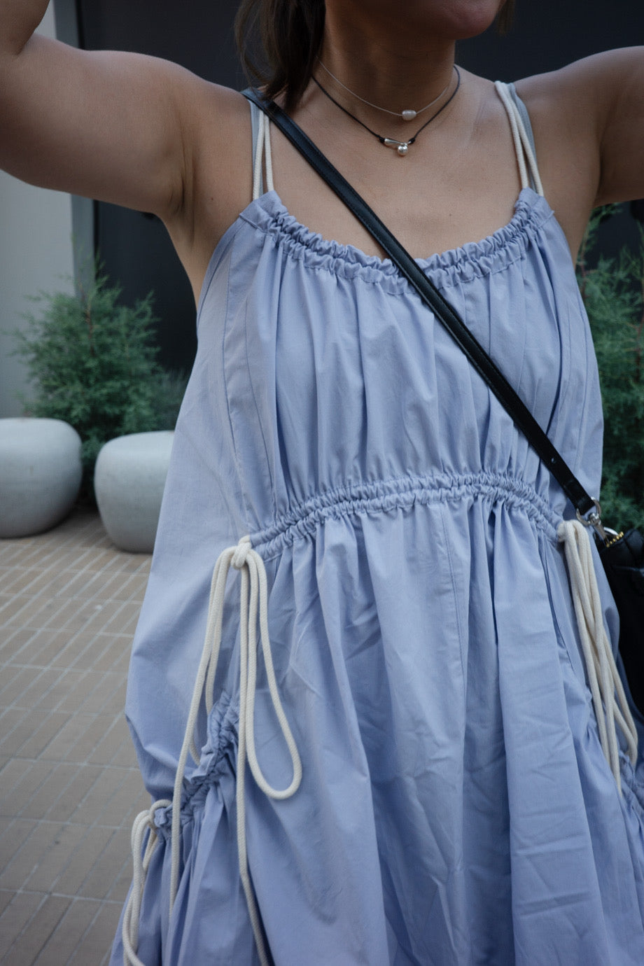 ( BABY PINK / LAVENDER  ) STRAPPY SUMMER DRESS