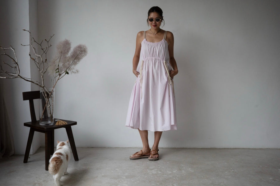 ( BABY PINK / LAVENDER  ) STRAPPY SUMMER DRESS ⭐️BEST BUY⭐️ *LAST 2*