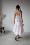 ( BABY PINK / LAVENDER  ) STRAPPY SUMMER DRESS