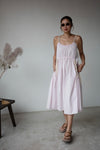 ( BABY PINK / LAVENDER  ) STRAPPY SUMMER DRESS