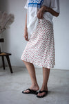 ROSE SILKY MIDI SKIRT
