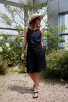 BLACK VINTAGE SILKY CAMI *LAST ONE*