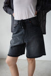BLACK DAILY SOFT DENIM SHORTS