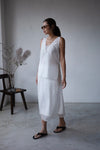 LACE TRIMMED SILKY VEST