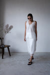 LACE TRIMMED SILKY VEST