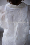 BEIGE SHEER FLOWER BLOUSE
