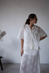 BEIGE SHEER FLOWER BLOUSE