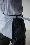 ( WHITE / BLUE STRIPE ) COLLARED HALTER SHIRT VEST WITH WRAP SET