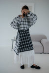 DUO CHECKERED WRAP SKIRT 🌟