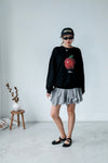 ( GREY / BLACK ) APPLE SWEATSHIRT