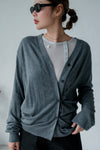 GREY DOUBLE BUTTON CARDIGAN *LAST ONE*