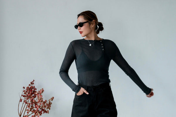 ( 3 COLOURS ) 4 BUTTONS LONG SLEEVE