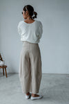 BEIGE 3D TAPER PANTS