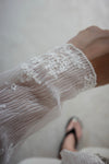 ( IVORY / BLACK ) LACE CARDIGAN