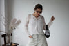 ( IVORY / BLACK ) LACE CARDIGAN