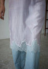 BABY PINK LACE TRIMMED DRESS