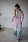 BABY PINK LACE TRIMMED DRESS