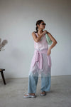 BABY PINK LACE TRIMMED DRESS