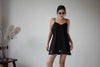 ( WHITE / BLACK ) CROCHET COTTON CAMI DRESS