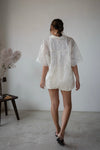 ( BEIGE / BLACK ) WRINKLED BALLON SHORTS