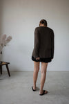 ( BEIGE / BLACK ) WRINKLED BALLON SHORTS