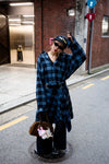 BLUE CHECKERED WRAP SKIRT *LAST 2*