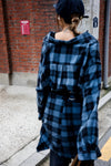 BLUE CHECKERED WRAP SKIRT *LAST 2*