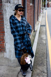 BLUE CHECKERED WRAP SKIRT *LAST 2*