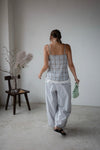 POWDER BLUE PLEATED COMFY PANTS