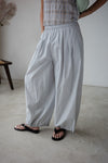 POWDER BLUE PLEATED COMFY PANTS