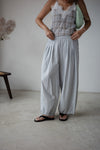 POWDER BLUE PLEATED COMFY PANTS