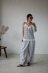 POWDER BLUE PLEATED COMFY PANTS