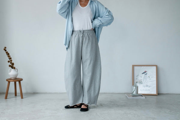 ( BLACK / GREY ) 3D CURVED TRACK PANTS *LAST ONE*