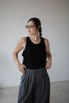 ( WHITE / BLACK ) BASIC COTTON VEST