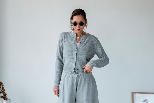 GREY KNIT CARDIGAN *LAST ONE*